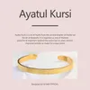 Ayatul Kursi Cuff Bangles女性ゴールドステンレス鋼ジュエリーパーソナライズされたブレスレットイスラム書道アラビア神Messager Gifts x8757145