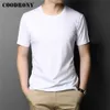 COODRONY Brand High Quality Summer Cool Top Tees Classic Pure Color Fashion Casual O-Neck Short Sleeve Cotton T Shirt Men C5196S 210716