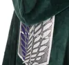 Attack på titan filt kappa shingeki ingen kyojin undersökning corps cover cosplay cape flannel cosplay hoodie y0903