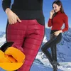 Pantalon de velours plus femmes hiver leggings chauds grande taille taille haute épaissir leggins décontracté doux 211204