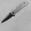 2200 Coltello a griglia assistita 8Cr13Mov 58HRC Lama in acciaio Manico grigio Nero Bordo liscio Collezione di coltelli tascabili EDC