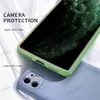 Coque iPhone 12 PRO MAX 11 X XS XR 8 Plus Telefoon Gevallen Vloeibare Siliconen Case Cover voor Samsung S21 S20 Note 20 Cameratiebescherming