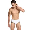 4pcs/Lot Men's Cotton Briefs White Underwear Thermal Calzoncillos Slip Hombre Jockstrap Man Underpants Male Sexy Home Pants 210707