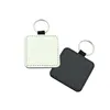 10 pièces porte-clés sublimation blanc PU porte-clés accessoires gland clés anneau sac pièces