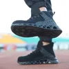 Scarpe da goccia Stivali di sicurezza Moda Stivali da uomo Scarpe da lavoro traspiranti in acciaio Sneakers Scarpe maschili casual Plus Size 38-48 RXM169 210315