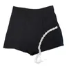 DEAT Women Braided Diamond Tassel Shorts Arrivals High Waist Temperament Fashion Spring Summer 11D1770 210709