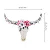 Succulent Flower Cow Skull Wall Decor Nursery Resin Ornament with Hanging Hole Bull Head Pendant Home ation 210827