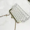 Bolsas de ombro Verão Design Clear Pearl Crossbody Bag Mini Jelly Bolsa Beach Moda Fashion Senhoras Trendy Pontos Transparentes