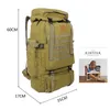 60L Grande Bolsa Militar Lona Mochila Sacos Táticos Camping Caminhadas Mochila Mochila Tactica Viagens Homens Mochila Sacos Ao Ar Livre G220308