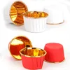 50pcs/Lot Paper Cake Mold Round Shaped Muffin Cupcake Baking Molds Kitchen Cooking Bakeware Maker DIY Cake Wedding Christmas Party Decorating Tools W0130