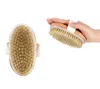 Body Dry Brush Natural Boar Bristle Organic Dry Skin Body Brush Bamboo Wet Back Shower Brushes Exfoliating Bathing Brush Soft Fur