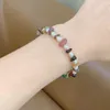 8mm Naturstein handgefertigte Stränge Perlen Charme Armbänder für Frauen Männer Party Club Geburtstag Versilbert Yoga Schmuck