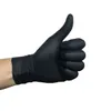 black rubber gloves