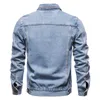 Män Jeans Jackor Ljusblå Denim Jackor Coats Högkvalitativa Män Bomull Slim Denim Coats Nya Spring Mens Casual Jean Coats x0621