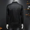 2023 spring jacket mens short lapel simple and versatile highend youth printed jacket casual thin section