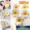 Flores decorativas Grinaldas 50x Espuma Artifical Frangipani Flor para Casamento Festa Headwear Arcos Artesanato Decoração1 Preço de Fábrica Especialista Qualidade Qualidade Mais Recente Estilo