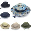 Bucket Hat Cap Fishing Hunting Safari Summer Men Sun Hat Fisherman Hat Män och kvinnor Utomhus Caps Straw Bucket8523229