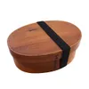 Bento in legno Idea di protezione ambientale Stoviglie in legno 700ml Bento box giapponese 3 scomparti Scatole per il pranzo 201016