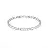 Bracelet de tennis bracelet incrusté d'une rangée simple Flash + zircon Protection de l'environnement Couple de galvanoplastie bijoux