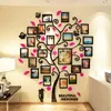 Resimler için 3D Çerçeveleri Duvar Sticker Resim Çerçevesi Sanat Ev Dekoratif Duvar Yapıştırıcı DIY Ağaç Desen Aşınmaya Dayanıklı 210929