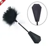 New Erotic Bdsm Feather Tickled Whip Bondage Punish Fetish Leather Spanking Paddle Play Flogger Lover Riding Crop Pony Sex Toy3925244