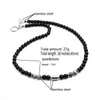 Черный камень HIPHOP ожерелье моды Trend из нержавеющей стали тигровый глаз бусины цепи колье ожерелья для мужчин оптом