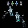 Los accesorios para fumar más baratos Quartz Banger Nail con Spinning Carb Cap y 2 Terp Pearl 45 90 grados Mujer Hombre 10 mm 14 mm 18 mm Para dab rig Bongs drop shipping 2pcs