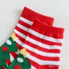 Enfant chaussette de noël père noël arbre de noël wapiti imprimer bébé chaussettes automne hiver doux respirant chaud coton enfant chaussettes XVT1225