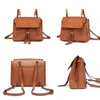 Outdoor Bags Women Tassel Multi-function Fashion Dual-use Backpack Shoulder Bag Vintage Travel School Designer Quality PU Leather