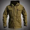 Chaquetas para hombres M65 Reino Unido EE. UU. Ropa del ejército Casual Táctico Cortavientos Hombres Impermeable Piloto Abrigo con capucha Campo militar Invierno Otoño