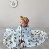 Infant baby Cotton yarn cover blanket spring and summer thin air conditioning room printed quilt born pography 210701