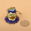 Kinesisk Cloisonne Enamel Filigree Small Bell Pendant Ornaments Heminredning Julgran Hängande Tillbehör Bil Keychain Charms med låda