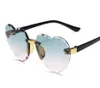 Heart Shaped Rimless Sunglasses Girls Kids Frameless Glasses Tinted Lolita Eyewear Gradient Colors of Lense UV Protect