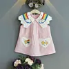 Gooporson zomer kleine meisjes kostuum regenboog wolk mouwloze prinses jurk schattige peuter kinderen feestjurken vestidos 210715