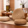 Style japonais Épaissir Coussin de méditation Futon Tatami Rattin Round Yoga Paille naturelle tissée Kowtow Home Decor 211203