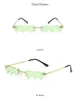 Woman Sunglasses Rimless Sunglasses Womens Beach Fashion Glasses UV400 7 Color Good Quality