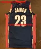 Camisa de basquete LeBron James rara costurada 100% masculina, feminina, juvenil, com número personalizado e nome XS-6XL