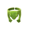 Bagues de cluster Couple Câlin Grenouille pour femmes Punk Goth Toad Metal Wrap Bague de mariage Hommes Cadeaux de fête Unisexe Animal Bijoux Edwi22