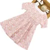 Teenage Girls Dress Floral Dress For Girl Lace Party Dress Child Summer Girls Clothing 6 8 10 12 14 Q0716