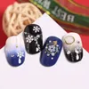 Multi-Size Nail Art Stickers Dekaler för naglar Art Ultra-Tunna Jul Vit Snöflinga Sequins