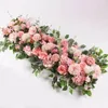 Декоративные цветы венки высококачественные 1 м/много свадебная стена цветочной стены или фон оптом искусственный столик центральный элемент