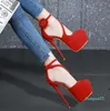 Seksowne buty balowe luksusowe buty ślubne ślubne czerwone zamszowe futra ozdobiono wysokie obcasy rozmiar 34 do 40