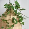 Simulação 5 Forquilha Creeper Rattan Fake Plant Flor Flor Material Decoração Home Home Teto Teto Sinuoso Videira De Batata Artificial Folhas