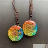 Necklaces & Pendants Jewelry 7 Chakra Crystal Adam Necklace Live Broadcast Aogen Energy Resin Pendant Sweater Chain 41T8514 Drop Delivery 20