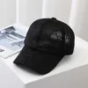 Woman Girl Transparent Baseball Hat Embroidery Letter Number Lace Sunhat Breathable Mesh Fashion Cap Solid Color 2021 New Hat Q0708405849