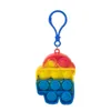 Pop it fimpp spielzeug sein Schlüsselanhänger Favor Designer Dinosaurier Auto Square Push Poo Bubble Poppers Cartoon Deimpa Regenbogen Spielzeug Keychain Stress Reliever