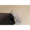Luxe bezit Classic Designer S925 Sterling Zilver Volledige Crystal Rotatie Trouwring voor Dames Sieraden