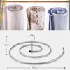 Round Spiral Hook Quilt Sheets Hanger Drain Rack Blanket Hangers Stainless Steel Rotating Drying Racks Balcony Outdoor Use Save Space