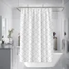 Rideaux de douche rectangulaire treillis Cube impression rideau étanche pour El salle de bain crochets gratuits