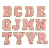 Mix Color Chenille Fabric Gold Glitter Letters Patches Towel Embroidery Rainbow Gritt Alphabet Iron on Lovely Sticker Name GCB14456